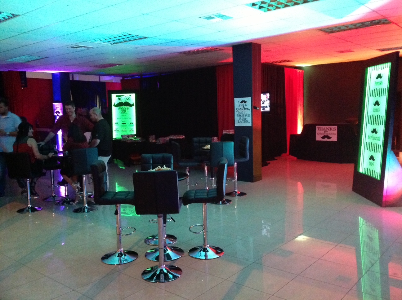 Coloured lighting event