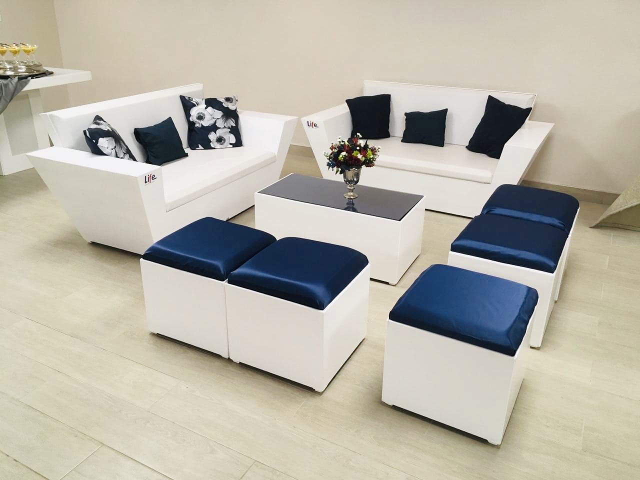 White chairs event hire