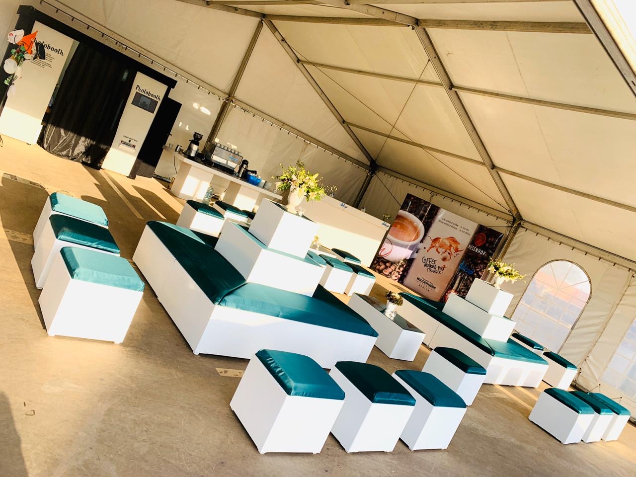 White furniture wedding