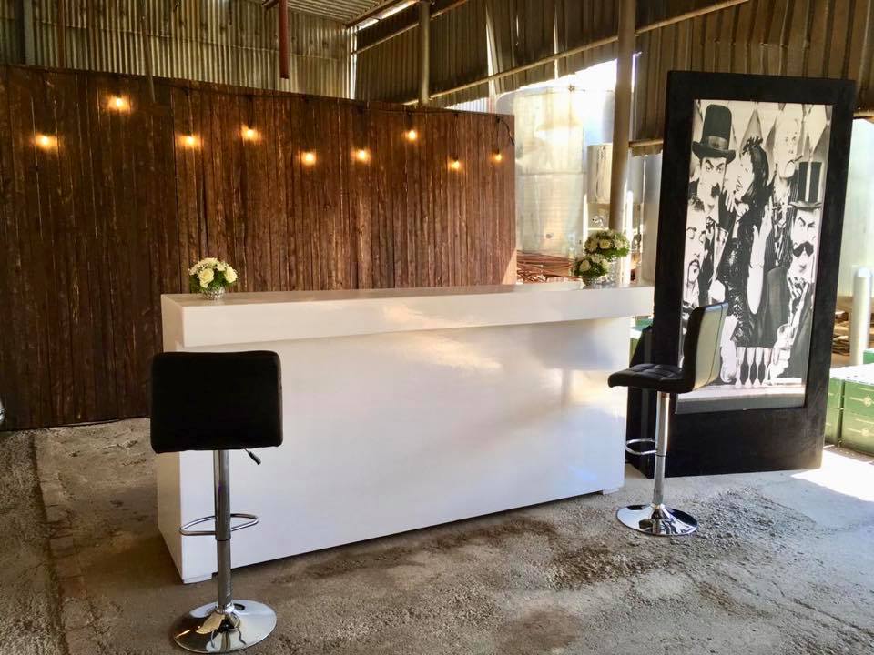 White dining furniture hire