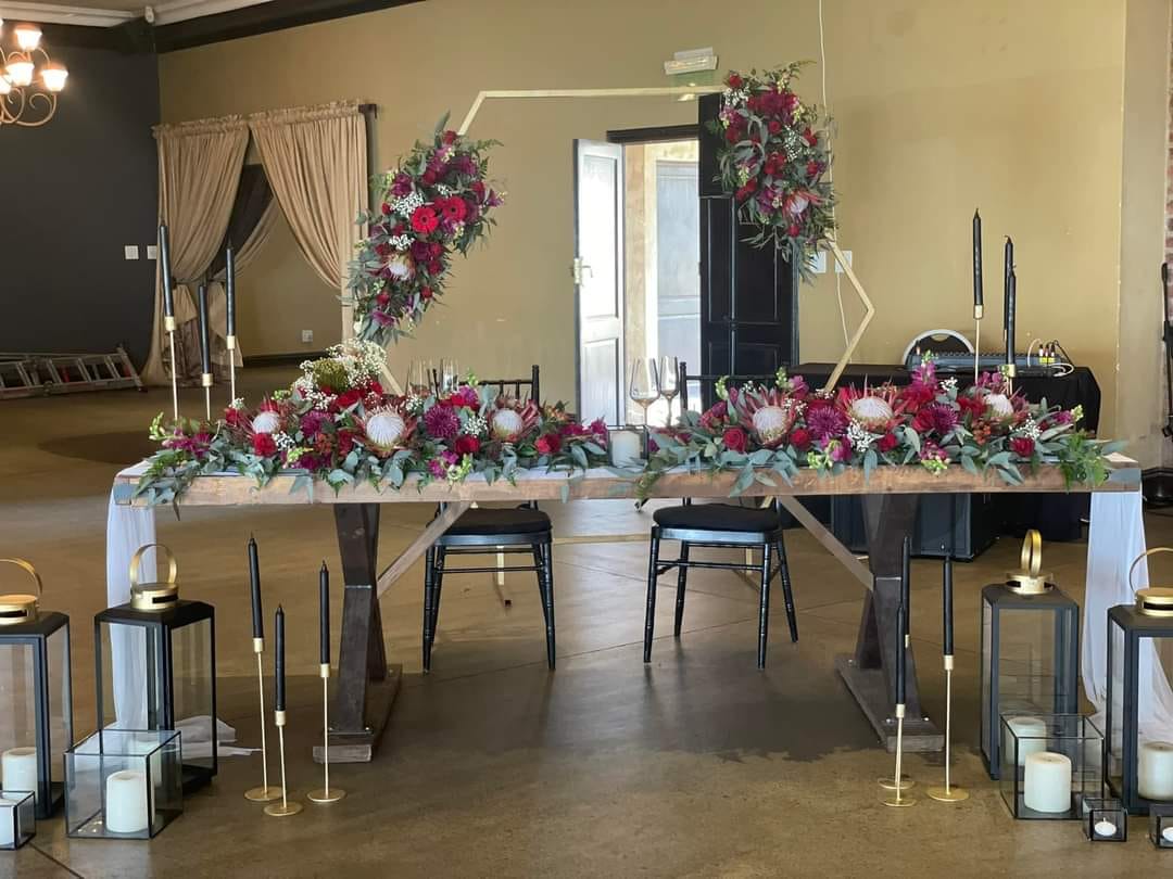 Wooden furniture rustic event